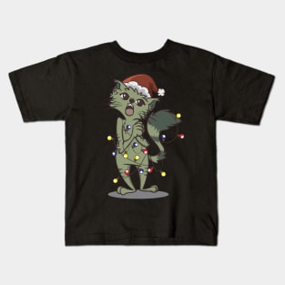 Christmas Carol Singer Cats Caroler for Cat Lovers Kids T-Shirt